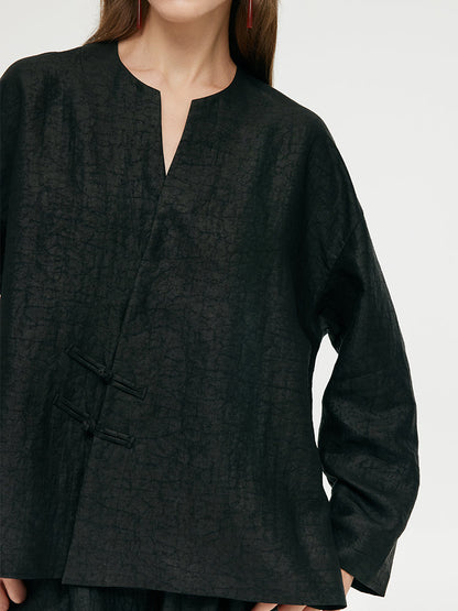 18 Momme Xiang Yun Silk Diagonal Placket Women Jacket