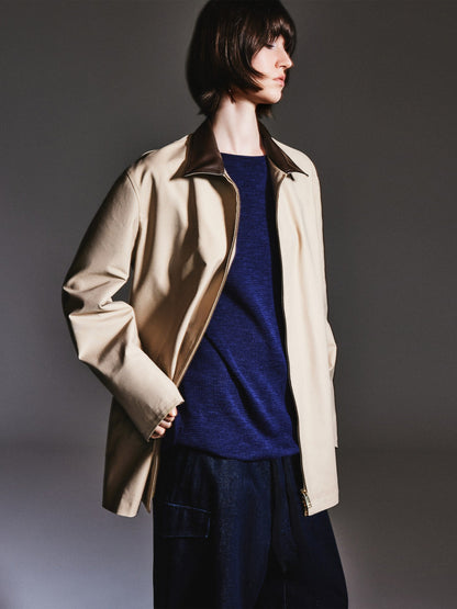 Loose Fit H-Line Zip-Up Unisex Mid-length Jacket