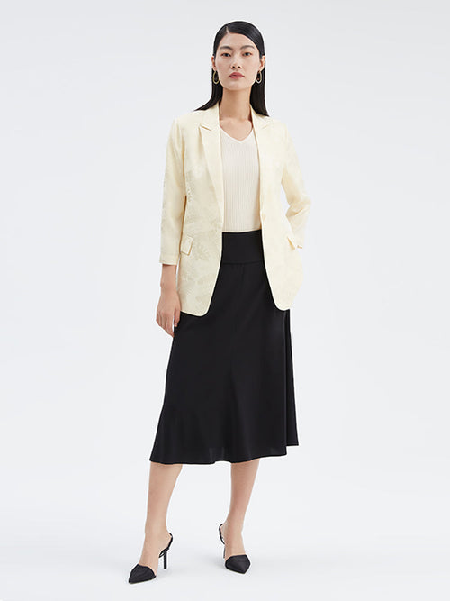 16 Momme Jacquard Silk Women Blazer