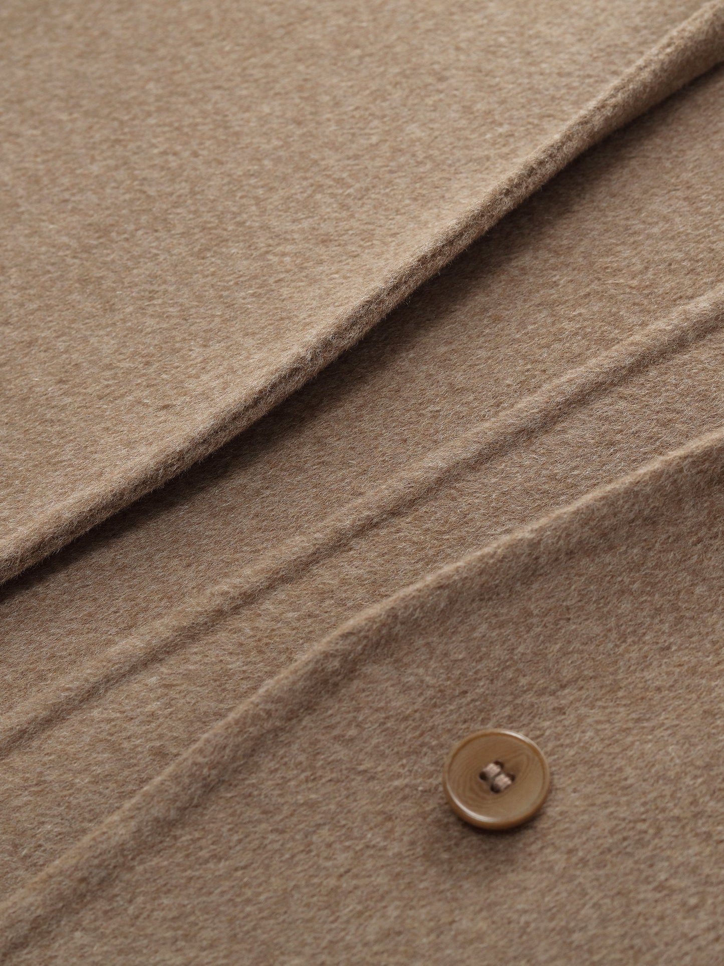 Cashmere Wool Blend Double-Faced Scarf Collar Women Coat