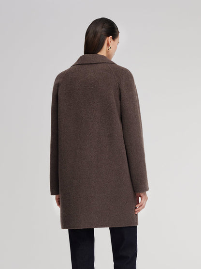 Wool Camel Hair Blend Double-Faced Women Coat
