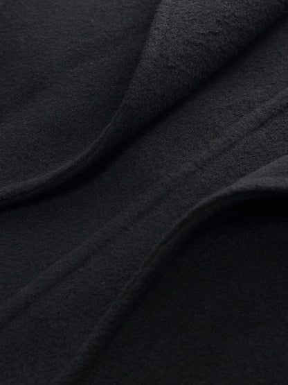 Cashmere Wool Blend Fringe Hem Women Wrap Overcoat