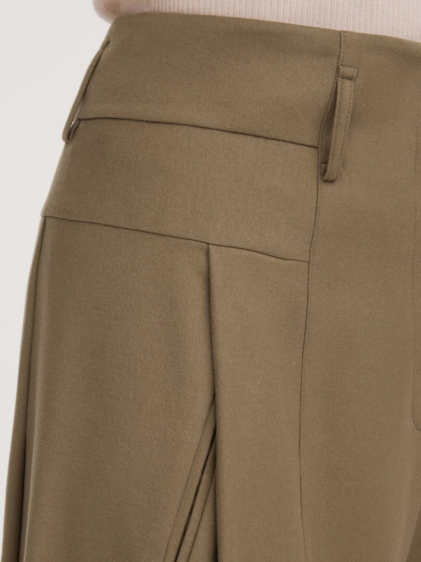 Cashmere Wool Blend Women Wide Leg Pants