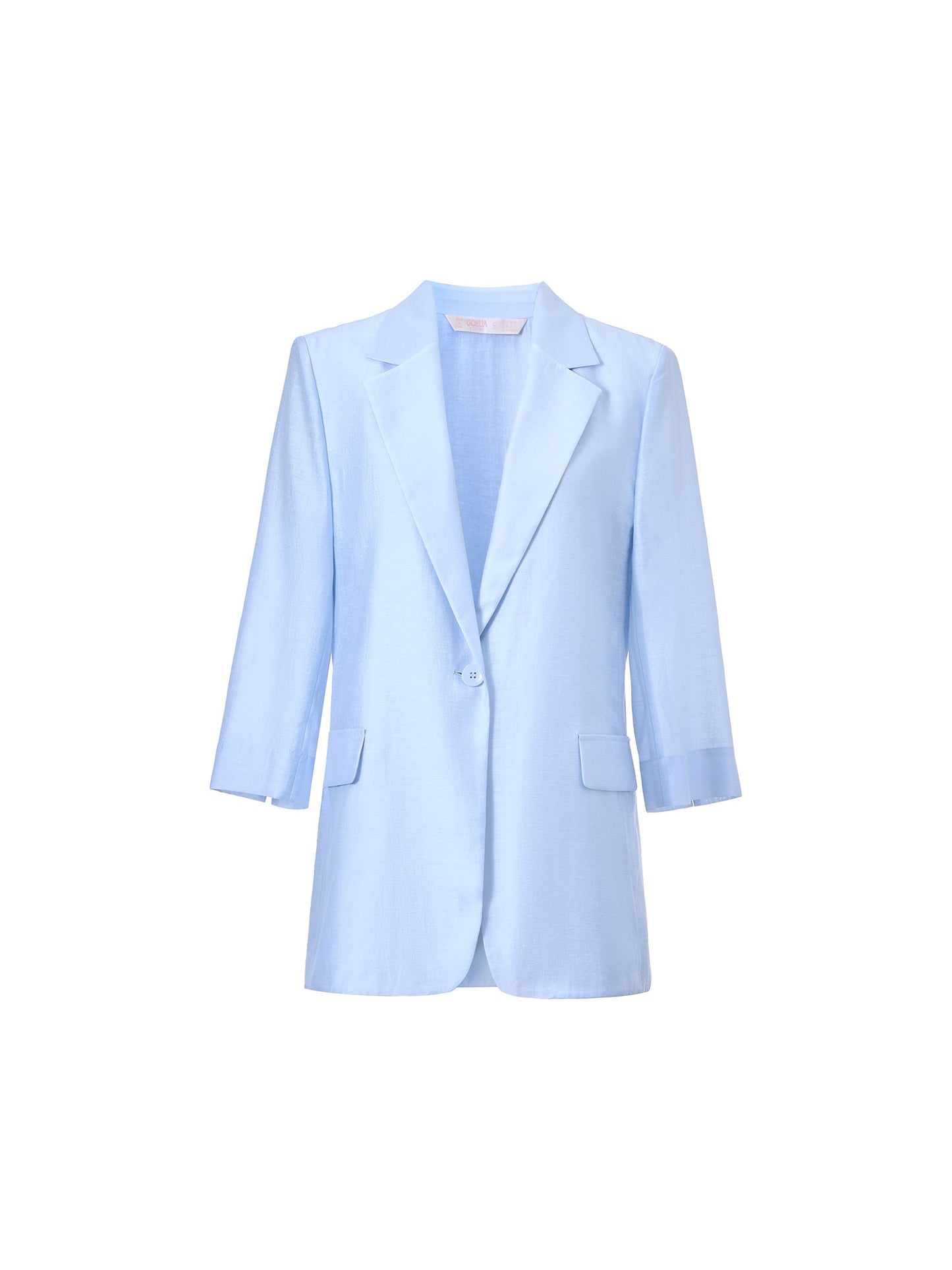 Tencel Acetate Blend 3/4 Sleeve Women Blazer