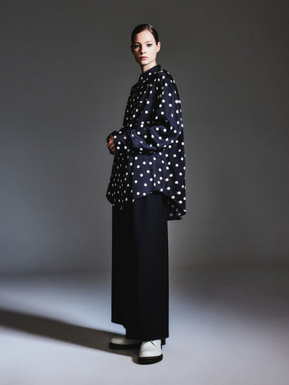 22MM Mulberry Silk Polka Dots H-Line Unisex Shirt