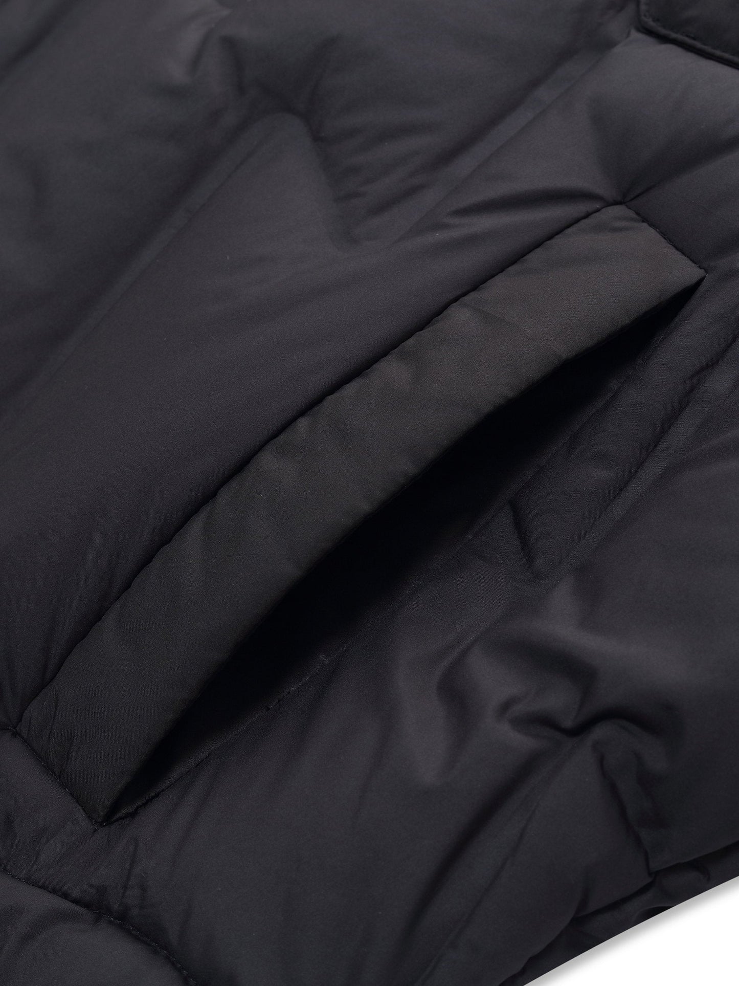 Drawstring Hem Shirt Collar Goose Down Jacket