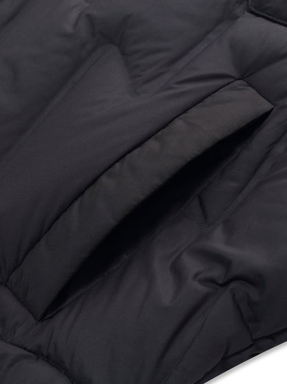 Drawstring Hem Shirt Collar Goose Down Jacket