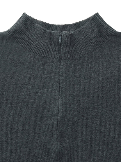 Cashmere Blend Mock Layered Knit Top And Pants Two-Piece Set