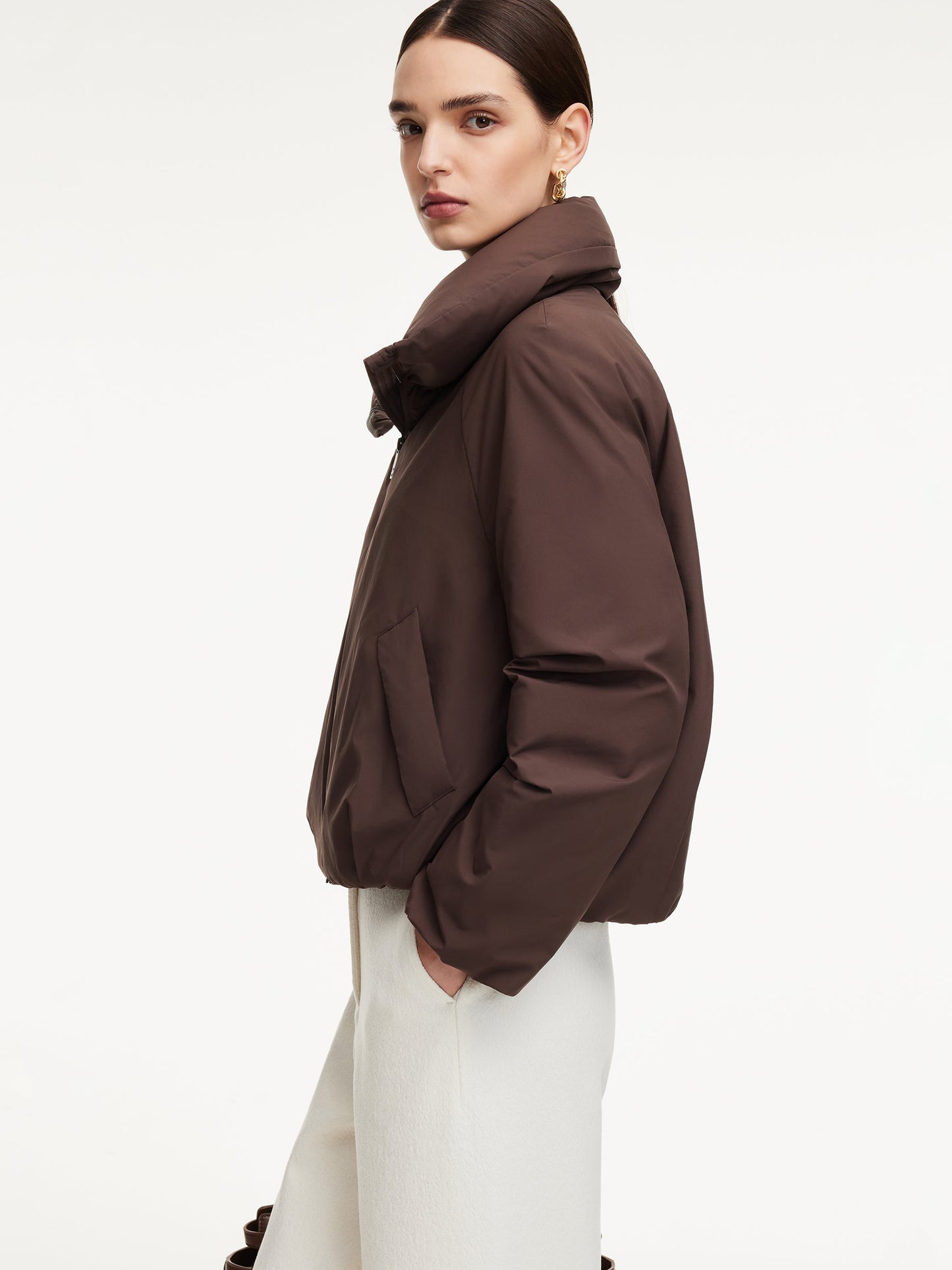Cocoon Lightweight Convertible Collar Goose Down Parka