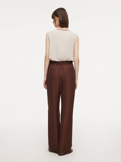 Tencel Acetate Linen Blend Women Pants