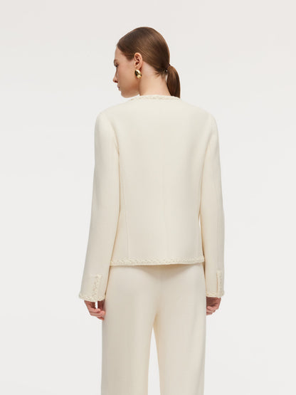 Cashmere Wool Blend Double-Faced Women Jacket