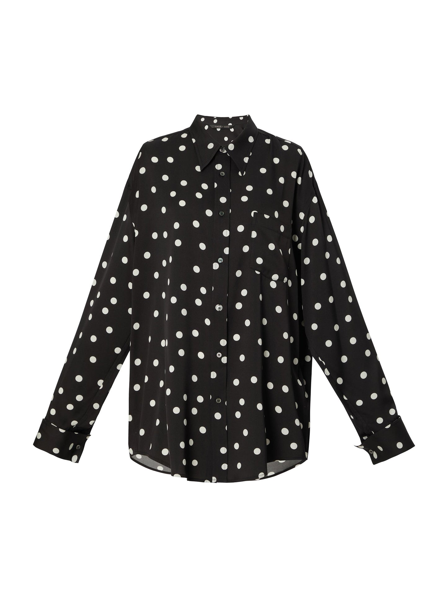 22MM Mulberry Silk Polka Dots H-Line Unisex Shirt