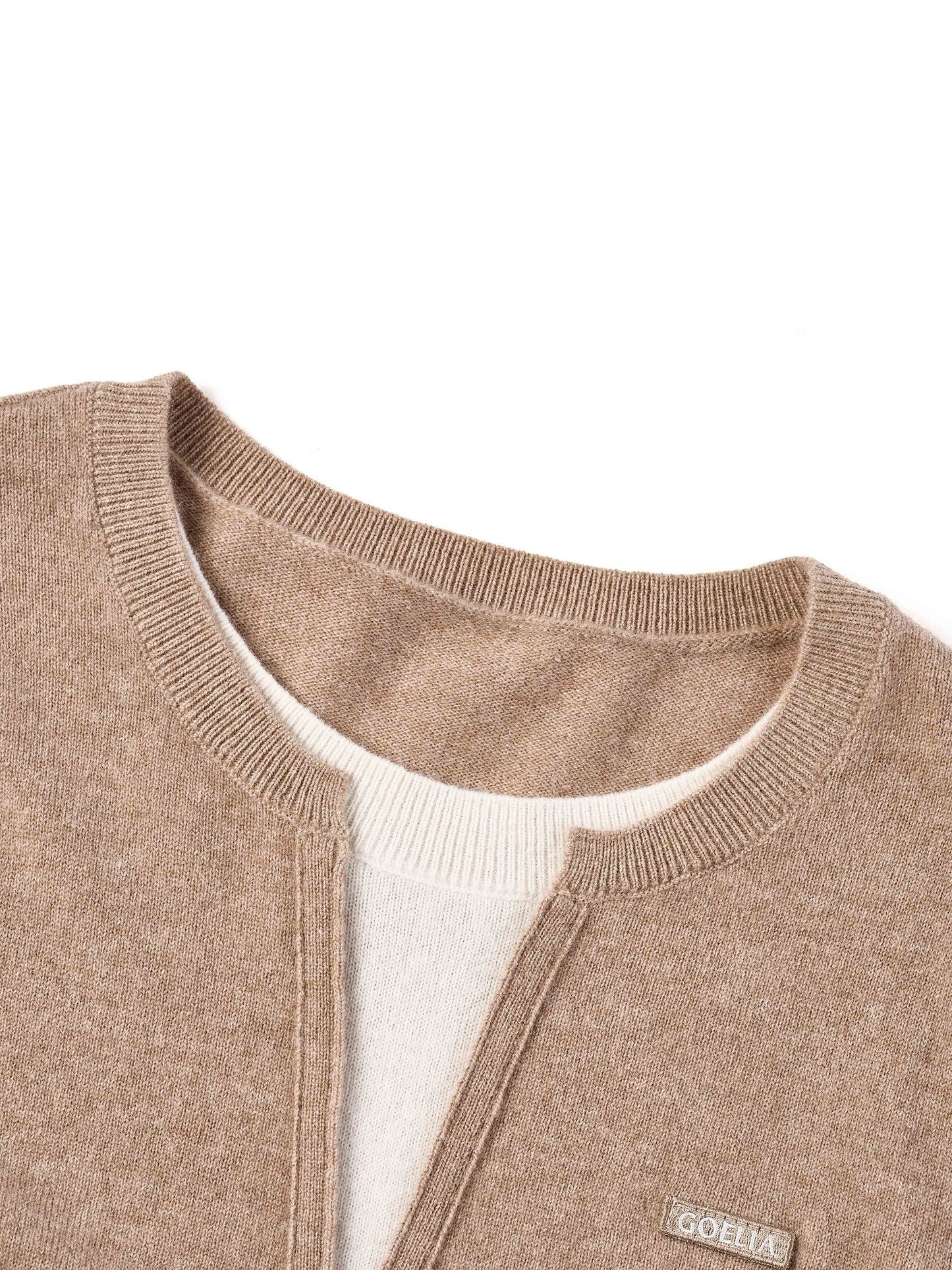 [Preview] 100% Wool Color Block Women Knit Top
