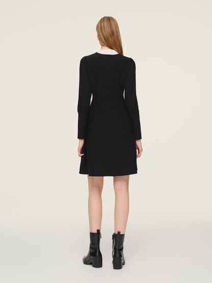 Tencel Blend Tie Front Women Knit Mini Dress