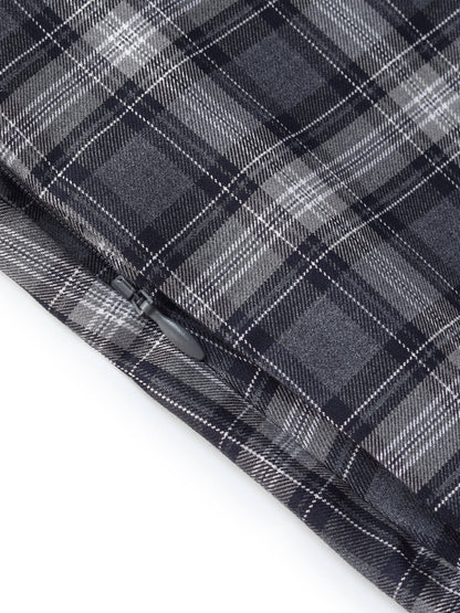 Plaid Women A-Line Skirt With Scrunchie