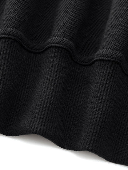 [Preview] Cotton Scuba One-Shoulder Women Sweatshirt With Plaid Ribbon