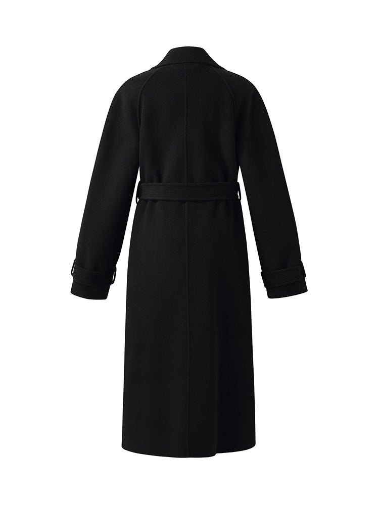 Cashmere And Wool Unisex Wrap Coat