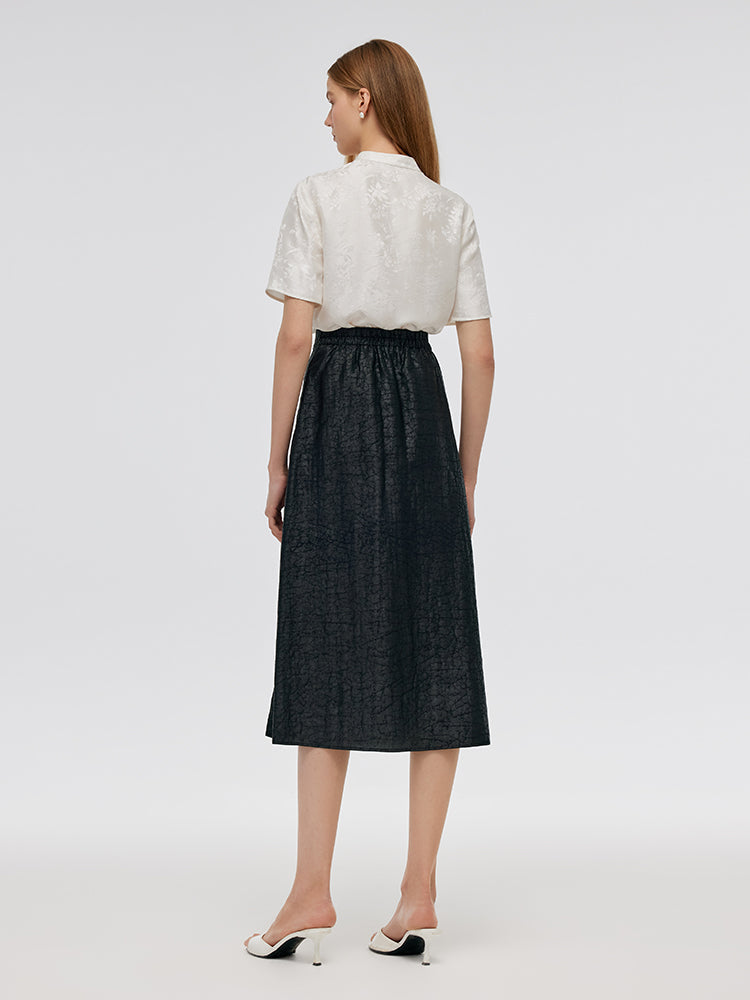 18 Momme Xiang Yun Silk Women Midi Skirt