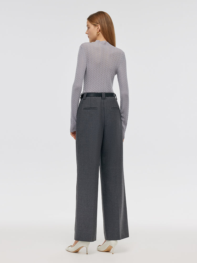 Machine Washable Wool Women Long Sleeve Top