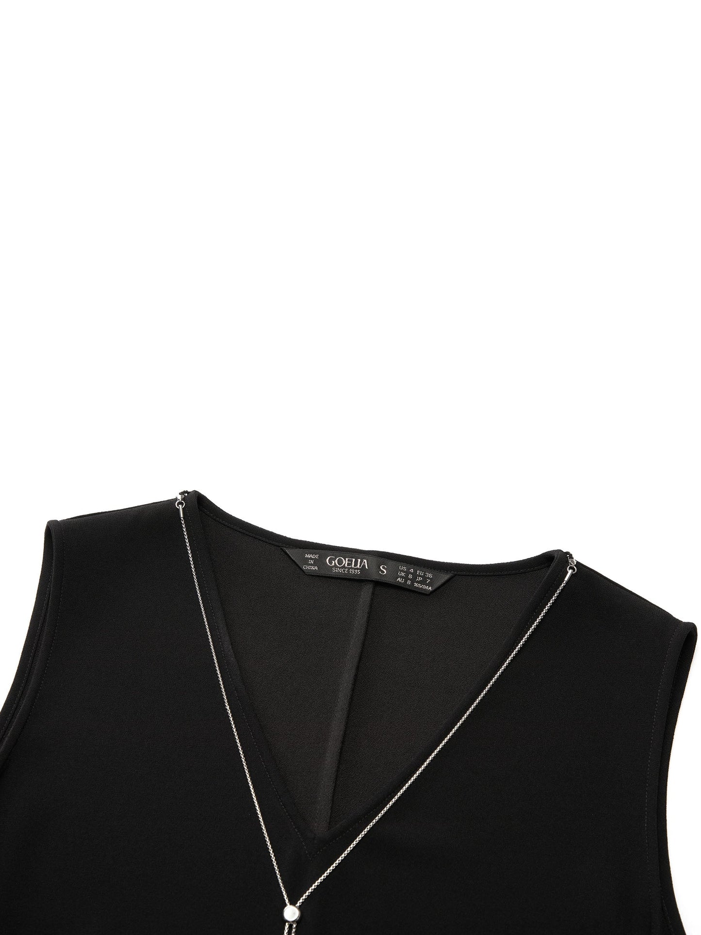 Triacetate Blend V-Neck Women Sleeveless Maxi Dress