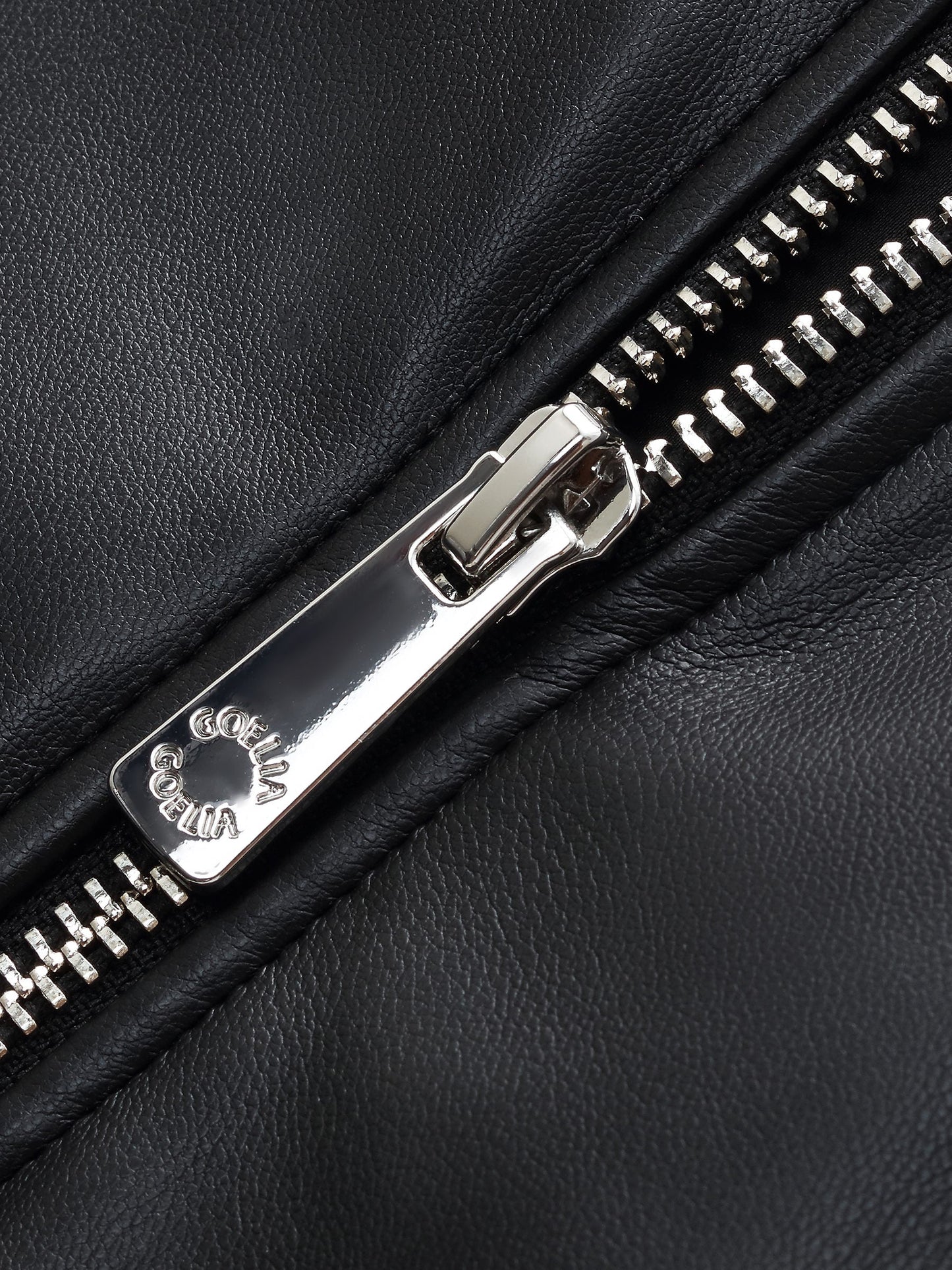 PU Leather Zip-Up Women Jacket