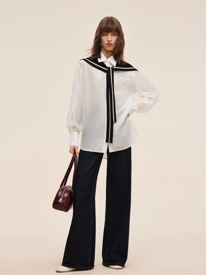 Tencel Blend Women Long Sleeve Shirt