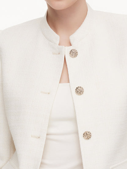 Stand Collar Single-Breasted Women Jacket