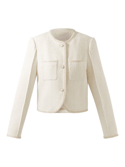 Tweed Boxy Women Crop Jacket