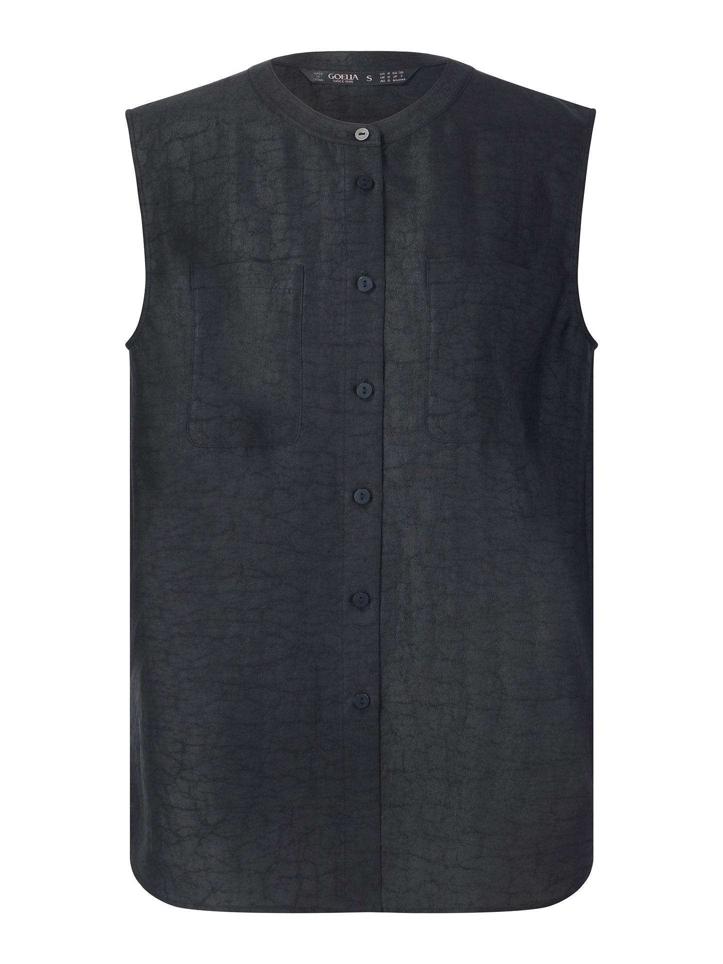 18MM Gambiered Canton Gauze Women Sleeveless Shirt