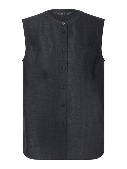 18MM Gambiered Canton Gauze Women Sleeveless Shirt