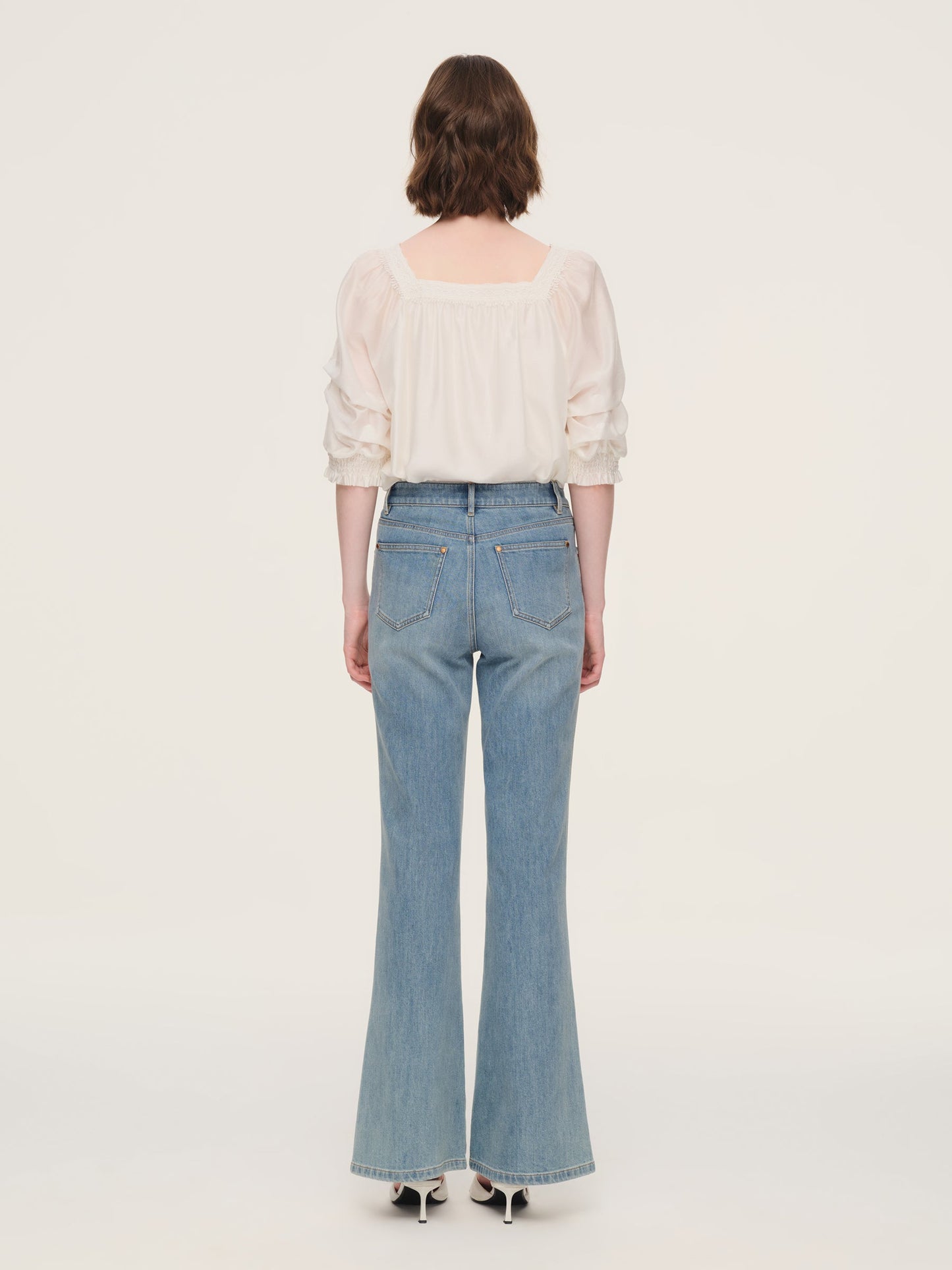 Cotton Denim Stretch Women Flared Jeans