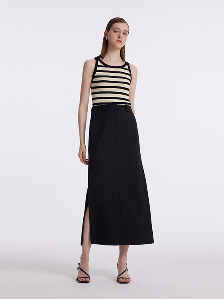 Striped Knitted Women Tank Top