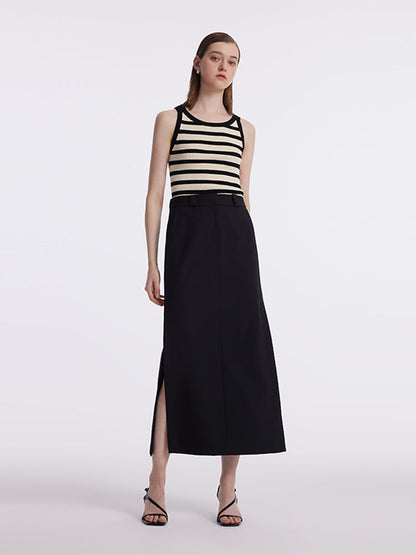 Striped Knitted Women Tank Top