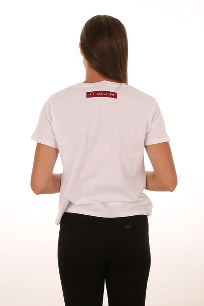 All About Eve Label Tee White