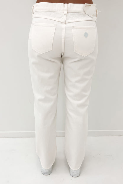 A 99 Low Straight Jean Washed White
