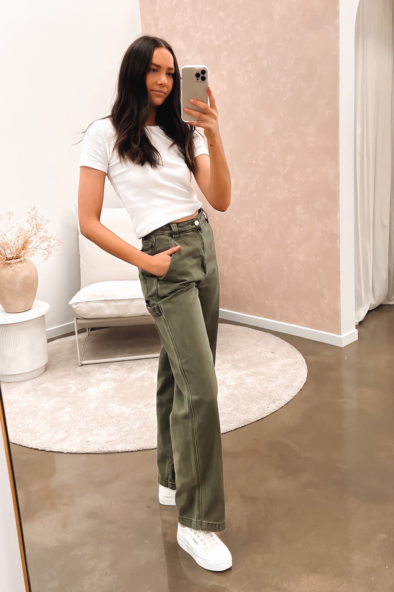 A Carrie Carpenter Jean Army Green