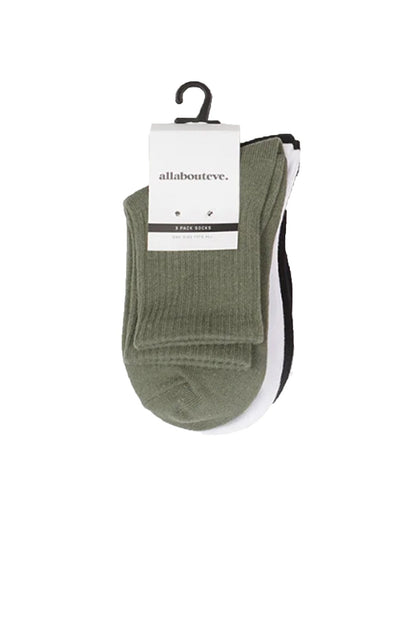 All About Eve Ankle Socks 3PK Multi