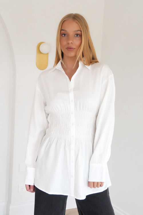 AAE Ruched Stripe Shirt
