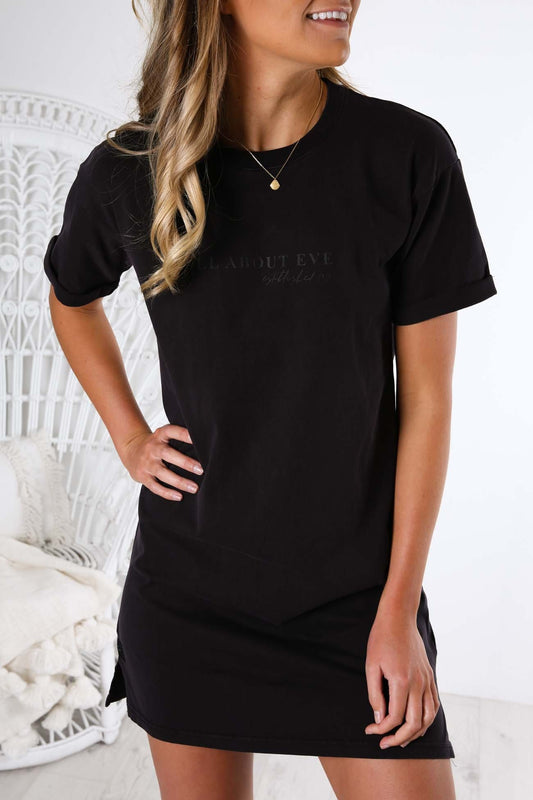 AAE Washed Tee Dress Washed Black