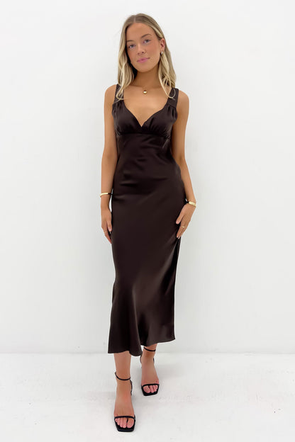 Aire Maxi Dress Brown