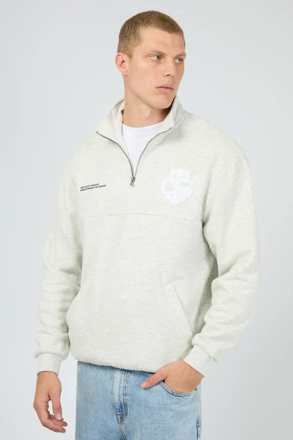 Airlock Quarter Zip Stone Marle