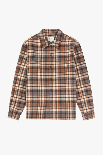 Albert Check Long Sleeve Shirt Almond