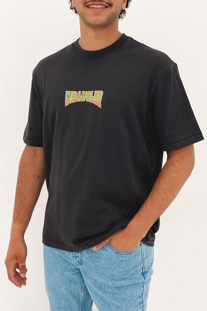 All Seeing Sun Baggy Tee Worn Black