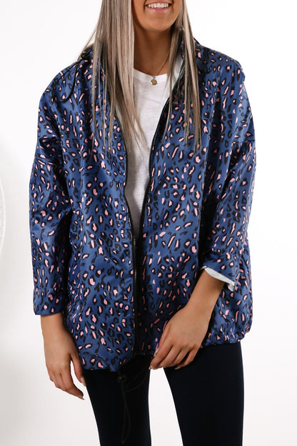 Alla Spray Jacket Navy Leopard