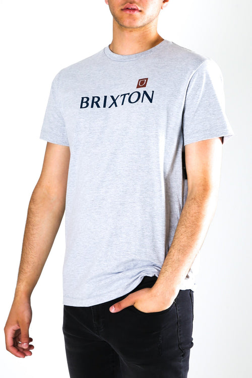 Alpha Shield Short Sleeve Tee Heather Grey
