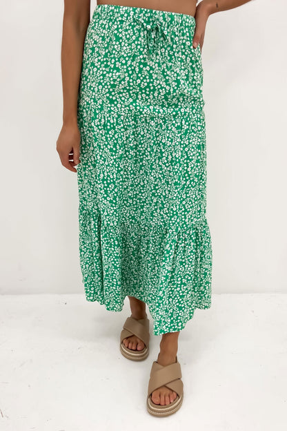 Amalfi Maxi Skirt Green
