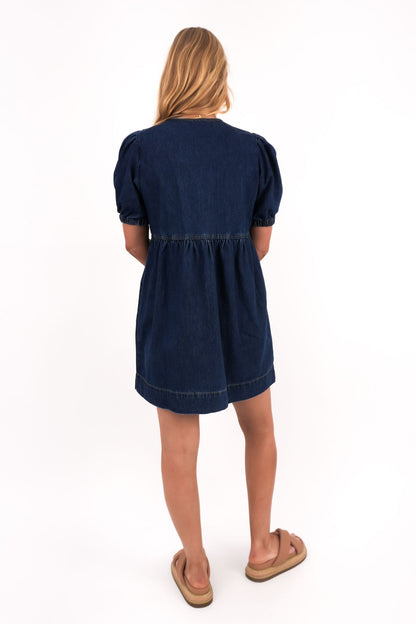 Amalie Mini Dress Dark Blue