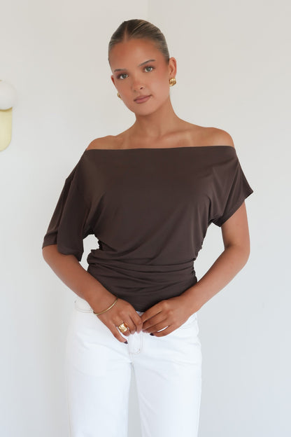 Amie Top Chocolate