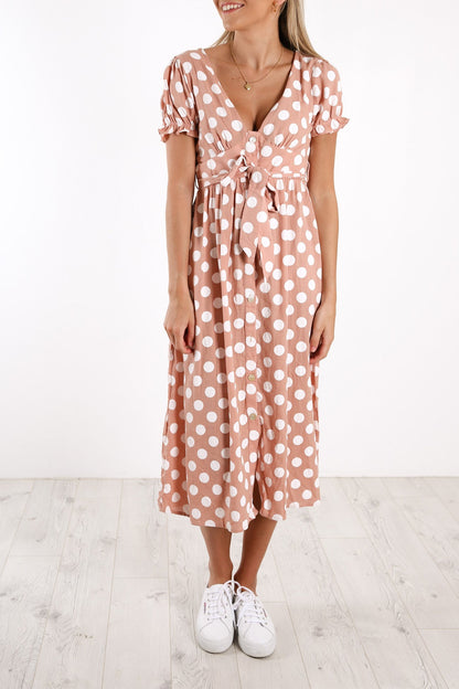 Anastasia Spot Midi Dress