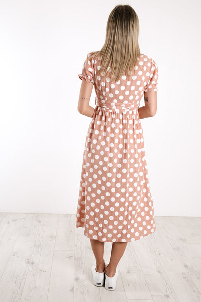 Anastasia Spot Midi Dress